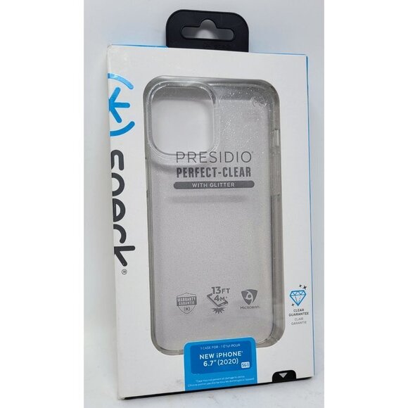 Speck Presidio Perfect Clear w/ Glitter Case for iPhone 12 Pro Max 6.7" 2020 - Picture 1 of 4